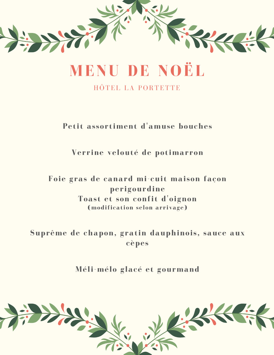 Menu de Noël